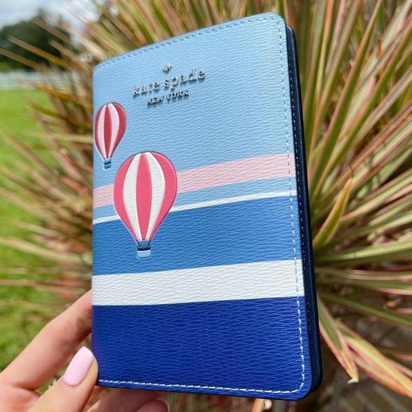 Kate Spad Passport Holder Blue Multi - Picture 3 of 4